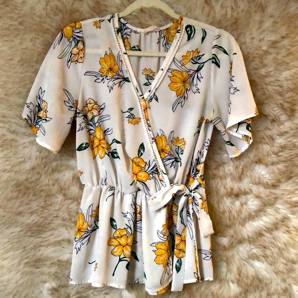 White floral Blouse